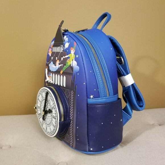 Loungefly Disney Peter Pan Glow In the Dark Clock Mini Backpack NEW main image 7